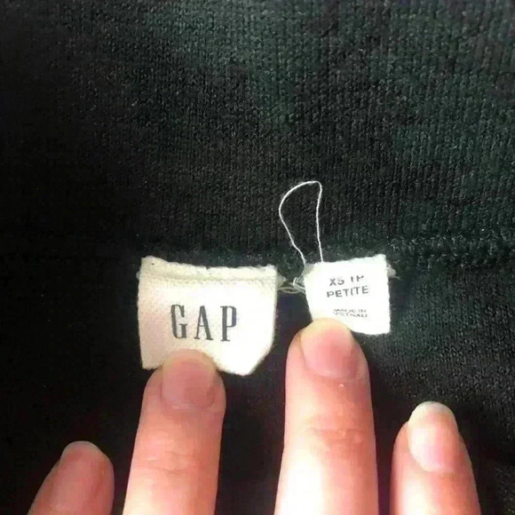 Gap Bodycon Black Side Draped Mini Preppy Prep Rushed Elastic Waist Skirt XS - Picture 5 of 5
